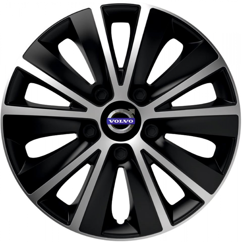 PUKLICE PRE VOLVO 15" RAPIDE silver/black 4ks